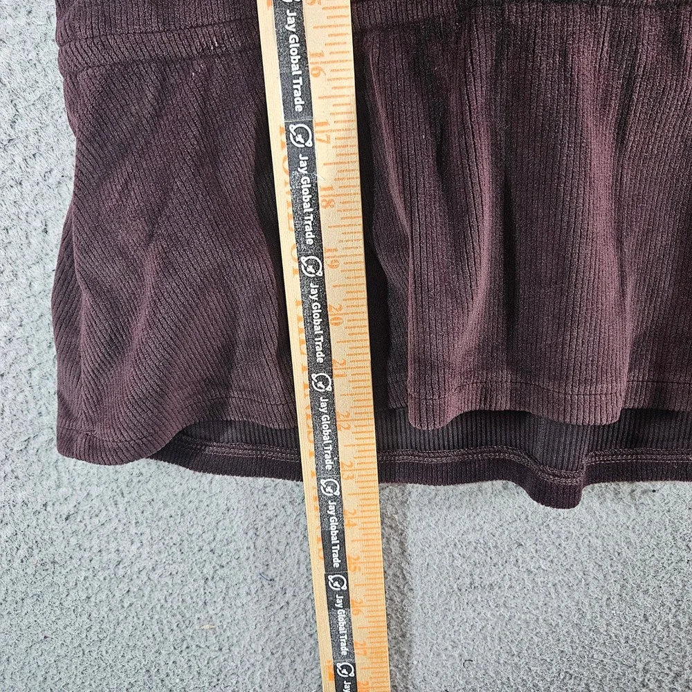 Madewell Womens Corduroy Wrap Top Purple Long Sleeve Peplum Tie Waist Small